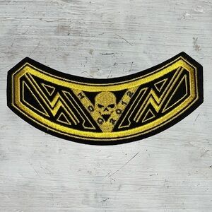 2012 HOG Members Rocker Patch HARLEY DAVIDSON OWNERS GROUP Yellow Skull